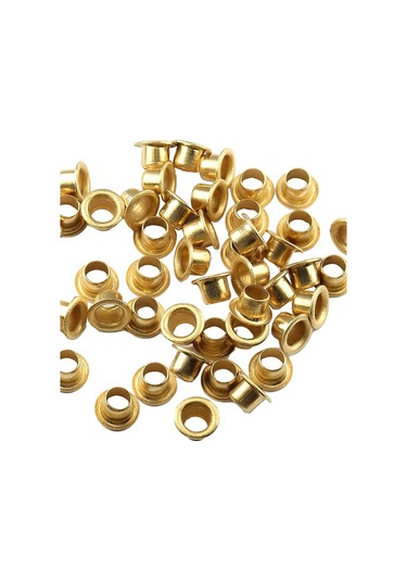 30 Adet Altın Renk 7 Mm Kuş Gözü Kapsül Perçin