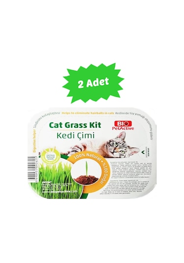 Bio Petactive Cat Grass Fileli Doğal Kedi Çimi Kiti 2'li