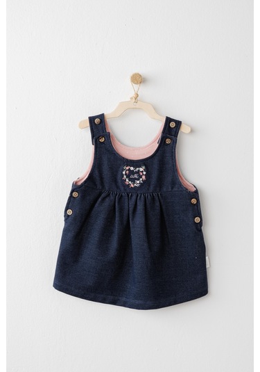 Kız Bebek Elbise Takım Dress Set Mon Petıt Amour Ac26090 Denim