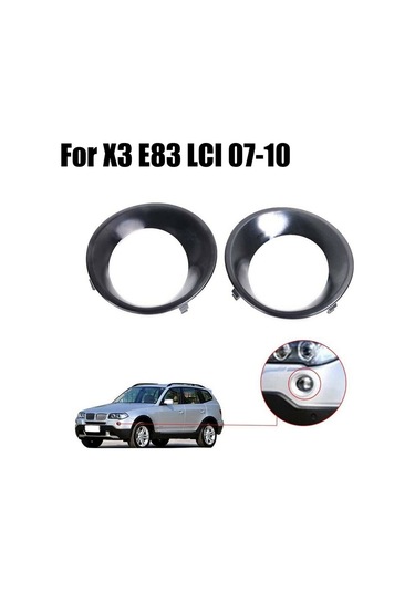 Dinosaurs Adet Lamba Başlığı Astarlı Siyah Sis Işık Lambası Trim Sürüş Aydınlatma Koruması-bmw X3 E83 Lcı 2007-2010