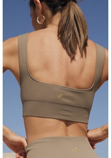 Jerf Holly Petek Desenli Kaplı Bra Yeşil 001