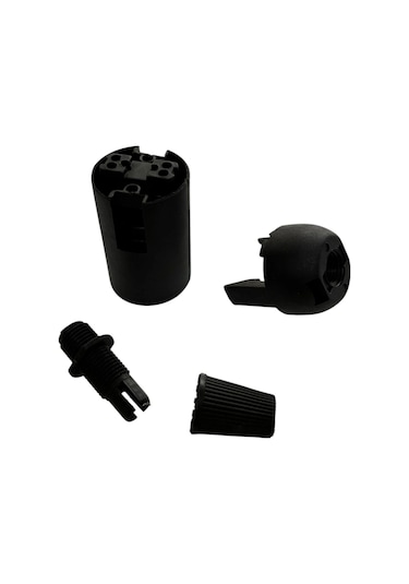 Italyan E14 Duy Mini Duy Bakalit Geçmeli Düz Duy Siyah 250v-2a 5 Adet