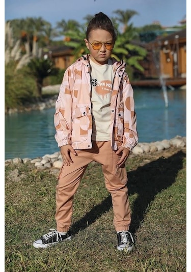 Jack Lions Erkek Çocuk Paçası Lastikli Kargo Cepli Pantolon-7799-camel Camel