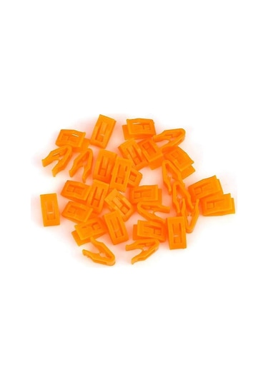 Dianziye 30 Adet Turuncu Plastik Ford F-150 Mustang Dodge Challenger Panjur Kapak Sabit Tutucu Klips 8.2mm Delik Uyumlu