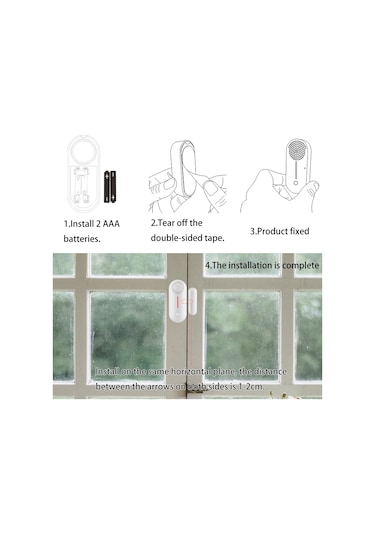 Tenfowee Akıllı Wifi Kapı Pencere Sensörü - Uzaktan Kontrol Ve Alarm Sistemi