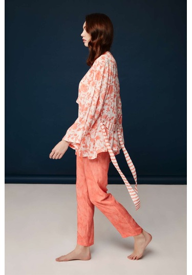 Bonnie&Clyde - Kadın Somon Viskon 3 lü Bralet Takımı  30007 Somon