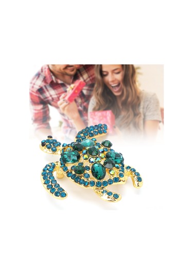 Lemestar Kaplumbağa Şekilli Alliage Broş, Rhine Taşlı Kadın Aksesuarı, Gündelik Ve Özel Etkinliklerde Giyilebilir, Elbise Çanta Dekorasyonu Çok Renkli