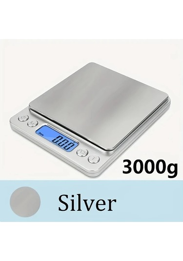 Dashanshop Taşınabilir Dijital Mutfak Terazisi - 0.0oz Hassas Ölçüm, Pişirme Diyet Ve Tartı, Gümüş Gümüşi