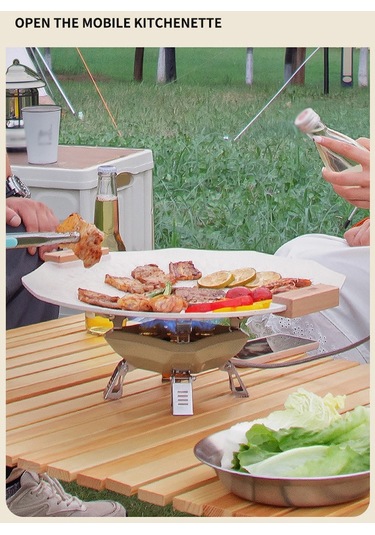 Taşınabilir Gaz Sobası Açık Soba Gümüş