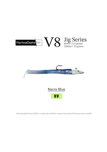Nanıwaosakashı Serıes V8 Jıg 5,5gr Nacre Blue