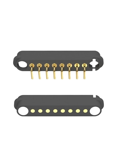 8-pin 2.54mm 90c Pogo Pin Manyetik Konnektör Takımı