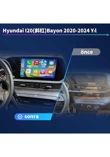 Hyundai I20/bayon 2021-2024 Yıl 4gb Ram 64gb Rom Carplay Multi...