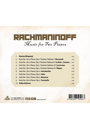 Gökhan Aybulus & Özgür Ünaldı - Rachmaninoff / Music For Two Pianos Cd