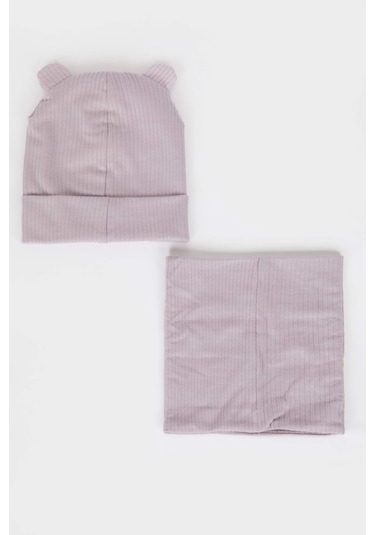 Defacto Kız Bebek 2li Takım Fitilli Kaşkorse Bere Boyunluk C8174a524wnpn101 Pembe