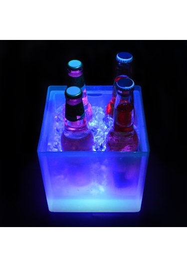 Homyl 3.5l Çift Katmanlı Buz Kovası Şarj Edilebilir Şarap Mavi1 Çok Renkli