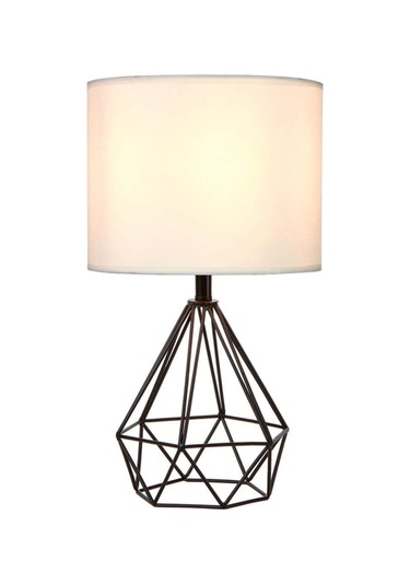 Komidin Üstü Metal Tardu Siyah Abajur Krem Şapka Siyah