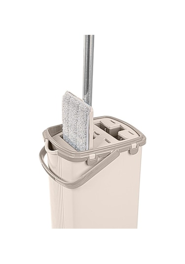 Omnisoft FLR F400 Eko Sihirli Tablet Mop Temizlik Seti Krem