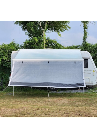 2k Karavan Gri Plus 440cm Karavan Tente Güneşliği Ön Perde