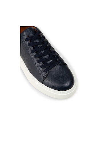 Deery Erkek Hakiki Deri Lacivert Sneaker Ayakkabı - 04651mlcve01