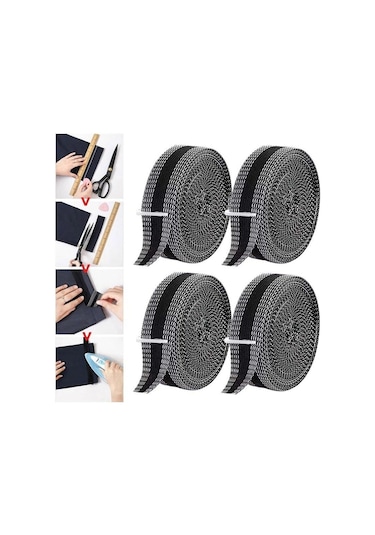 Siyah Pantolon Bacaklar Kenar Kısaltma Dikiş Araçları İçin Kendinden Yapışkanlı Bant Bant Yapı Hemming Demir On Cırt Bant 56414286