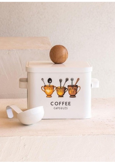 The Mia Storage Kahve Saklama Kabı 13x20x18 Cm Stg0001 Beyaz