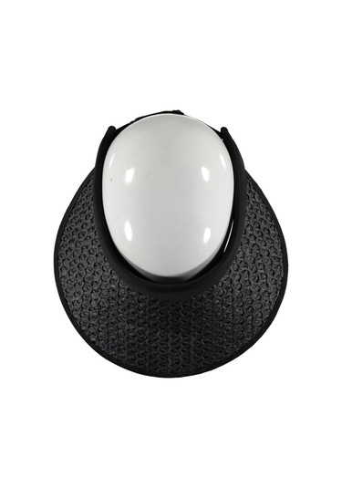 Uv Korumalı 50 Faktör Kadın Hasır Vizör Şapka Örgü Tasarım Vizör Füme