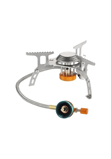 Symbee Lixada Kamp Çalışanı Gaz Depolama Adaptörü - 1l Tankı Lindal Valfli Kasserole'ye Dönüştürücü, Otomatik Kapanma Özelliği Gümüş