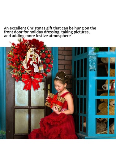 Xiyyadms 30 Cm Kırmızı Abs Noel Kapı Çöreği - Hediyelik Kutulu Dekoratif Açık Kapak Tasarımı