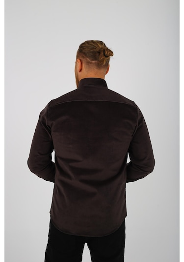 Brango 13345 Erkek Spor Gömlek Kahve