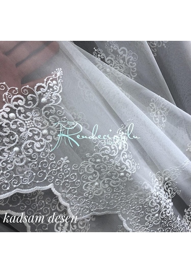 Tül Perde Kırışmaz Grek Zemin Serpme Işleme 2 Farklı Desen Çok Renkli