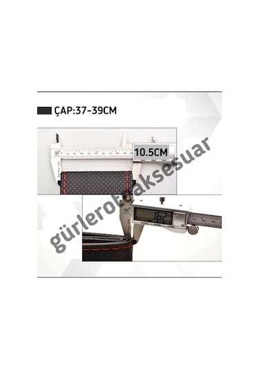 Renault 9 Alkantra Karbon Mavi Yüzüklü Deri Direksiyon Kılıfı