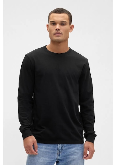 Gap V-ls Everyday Erkek Tişört Siyah
