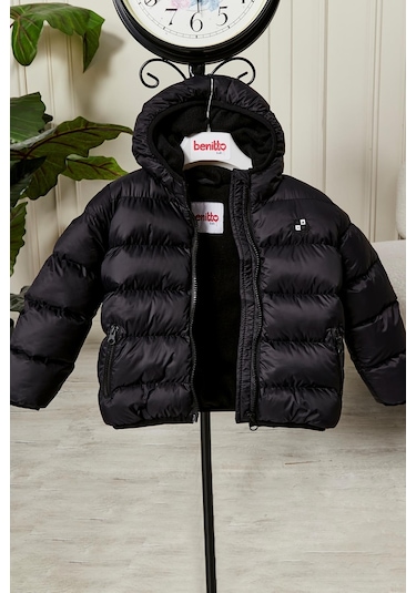 Benitto Kids Erkek Bebek Çocuk Mont 51282 Siyah
