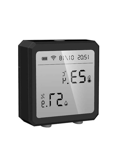 Dancemonkey Wi-fi Sıcaklık Nem Ölçer Akıllı Ev Ekipmanı Siyah Graffiti App,