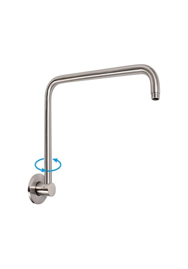 13 İnç Döndürülebilir Duş Kolu Ayarlanabilir Duş Kafa Borusu Uzatma Kolu Flanşlı Paslanmaz Çelik