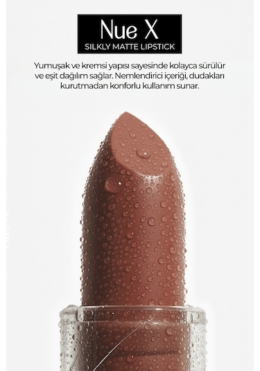 Nue X Silkly Matte Lipstick Nude Kahve 04 0