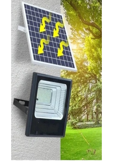 Solar Güneş Enerjili 100 Watt Kumandalı Led Aydınlatma Projektör