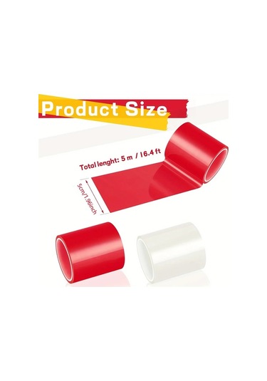 Chuangyinshop 2pcs 16.4ft X 1.96in Kendiliğinden Yapışan Led Şerit Tamir Bandı Far Sis Lambası Renkli Folyo