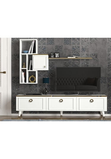Dekorister Exclusive Kornelya Tv Ünitesi Beyaz