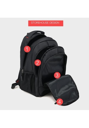 Büyük Kapasiteli Kırmızı Öğrenci Sırt Çantası Kirmizi