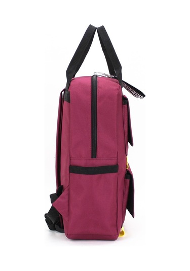 Case Club Kadın Sırt Çantası Yandan Cepli Su Geçirmmez Kumaş Bordo
