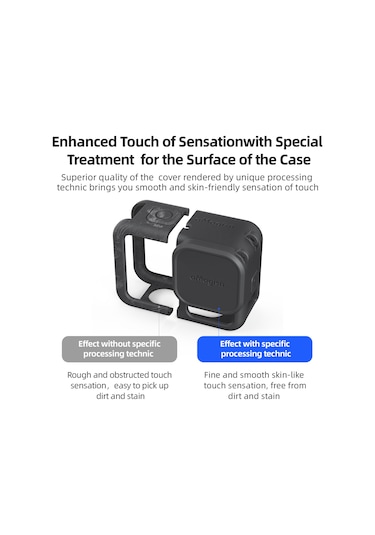 Jeehugo Gopro Hero 13 İçin Silikon Kamera Korumalı Kılıf + Lens Kapağı, Askı İp İle, Tüm Fonksiyonları Erişilebilir, Pil Özel Açılışı, Mavi