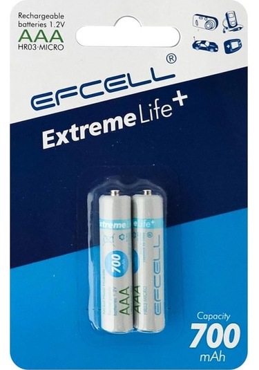 Efcell 700 Mah Şarjlı Aaa İnce Pil Tek