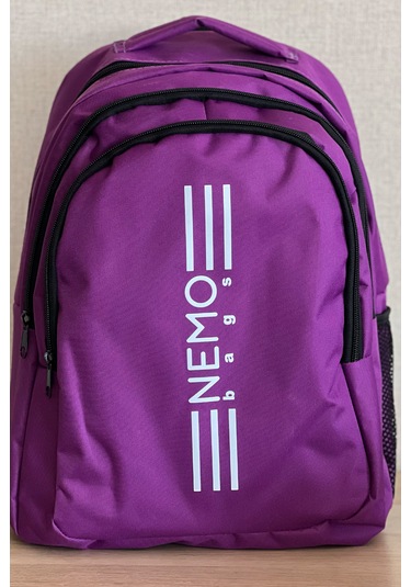 Nemo Bags Unisex Mor Sırt Çantası Büyük Boy Okul Spor Çantası