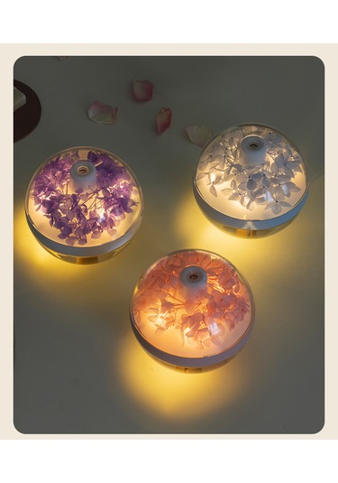 Ebedi Çiçek Küçük Başucu Ortam Işığı Nemlendirici-mor