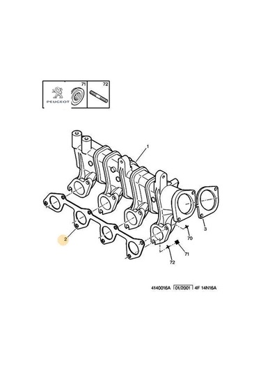 Manifolt Contasi Partner Dw10td Peugeot Suzukı, Peugeot, Lancıa, Chevrolet, Cıtroen, Fıat 0348.n4