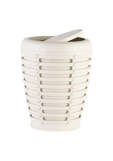 Primanova Palm Çöp Kovası Bej. Krem