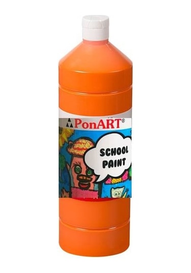 Ponart School Paint Tempera Boya 1000 Ml. Psp-2206 Turuncu