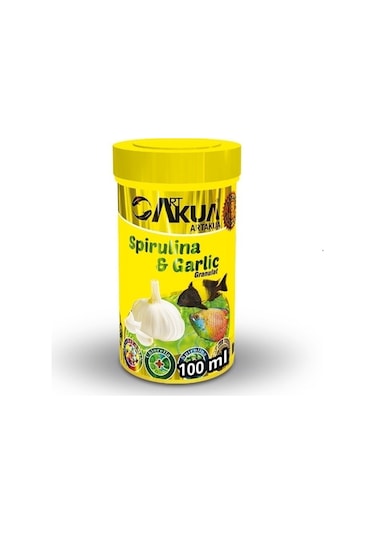 Artakua Spirulina Garlic 250 ML Sarımsaklı Balık Yemi 1.7 Mm