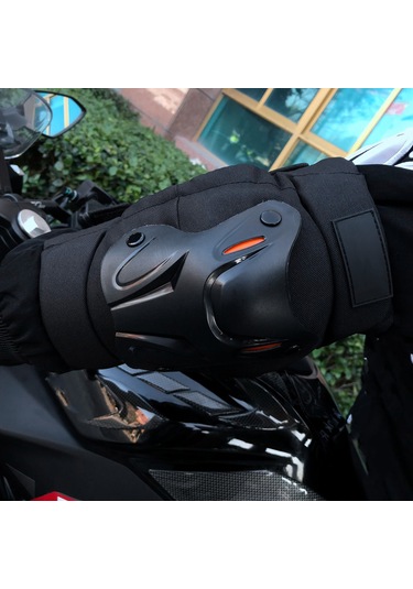 Geeroyoo Gece Görünürlüklü, Ayarlanabilir, Çift Kayışlı Motosiklet Dirseklik Ve Dizlik Seti - Mp10345